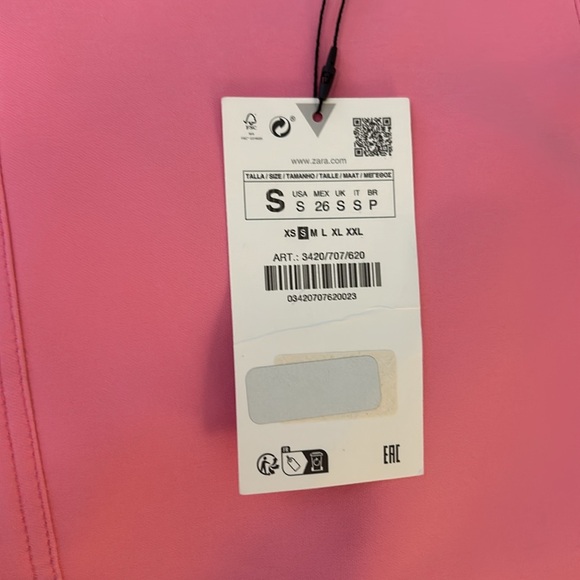 NWT ZARA PINK STRAPLESS CUT OUT TOP - Picture 4 of 6